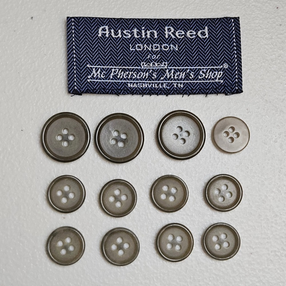 Austin‎ Reed London McPherson's Men's Shop Set of 12 Replacement Blazer Buttons
